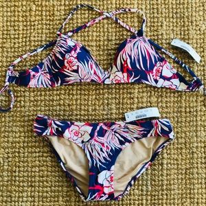 NWT J-crew swimsuit with Hawaiian print-sz XS/S